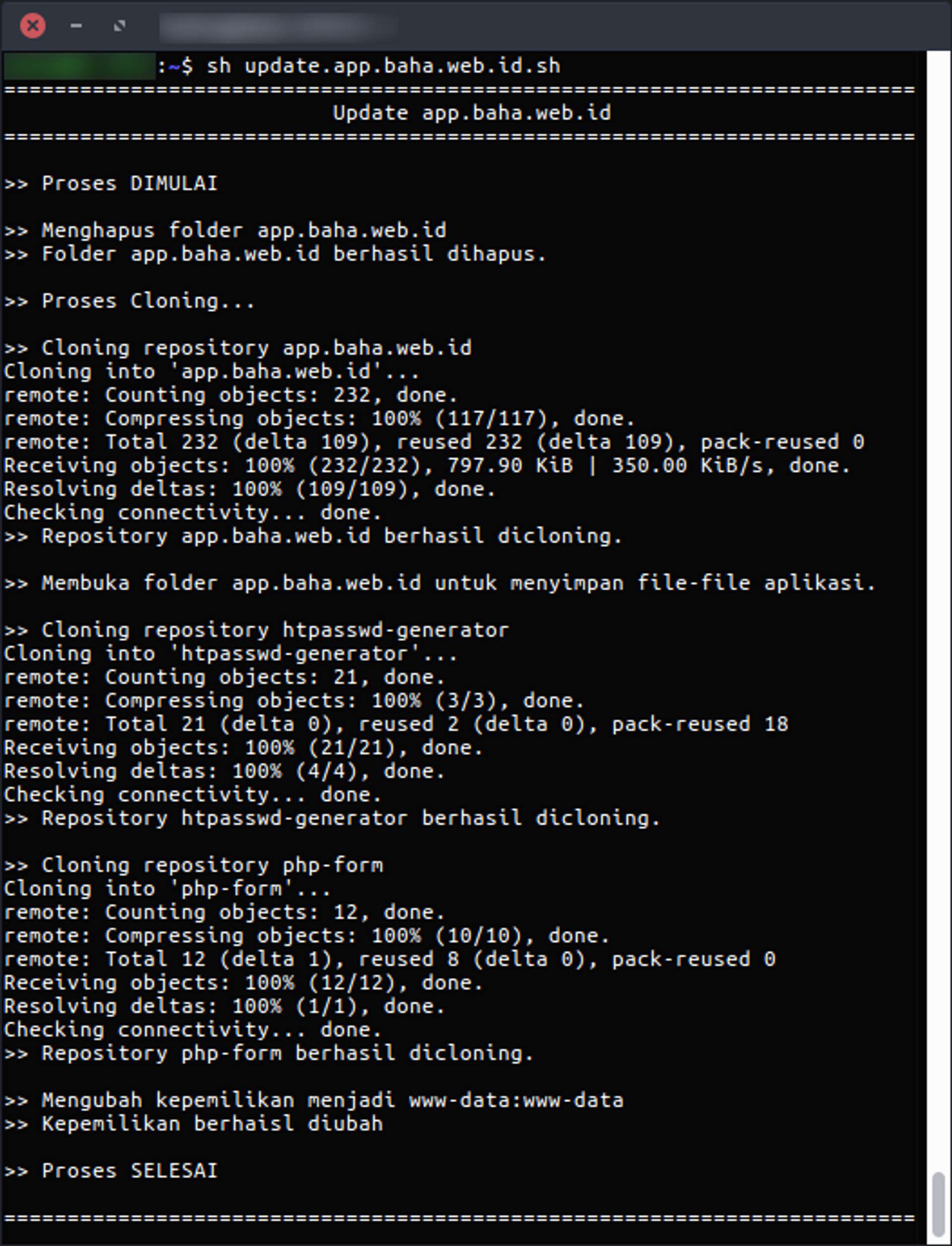 Keluaran Bash Update